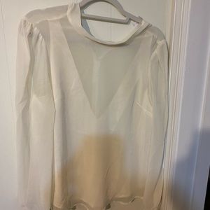 Sheer long sleeve shirt